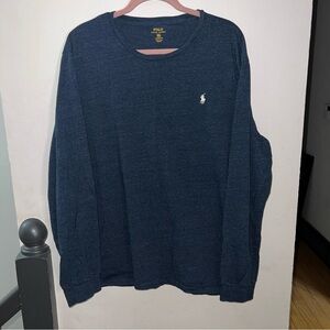 Polo Ralph Lauren Men’s Blue Cotton Long Sleeve Crewneck T-Shirt Size XXL